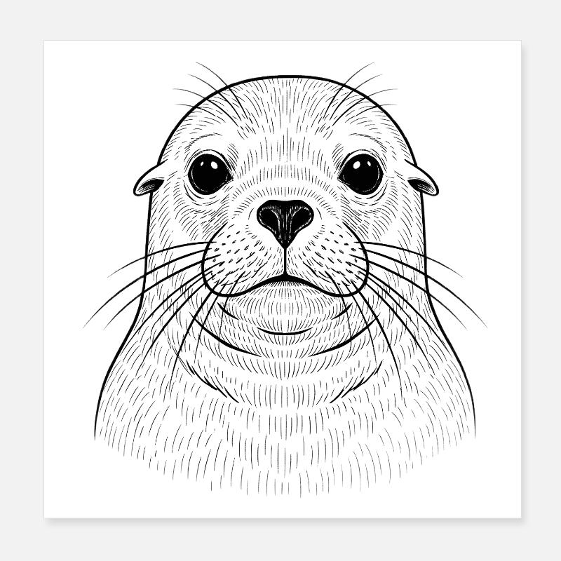 Seal Poster 8" x 8" (20x20 cm)