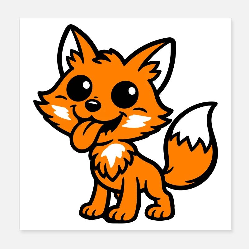 Fuchs Comic Poster 20x20 cm