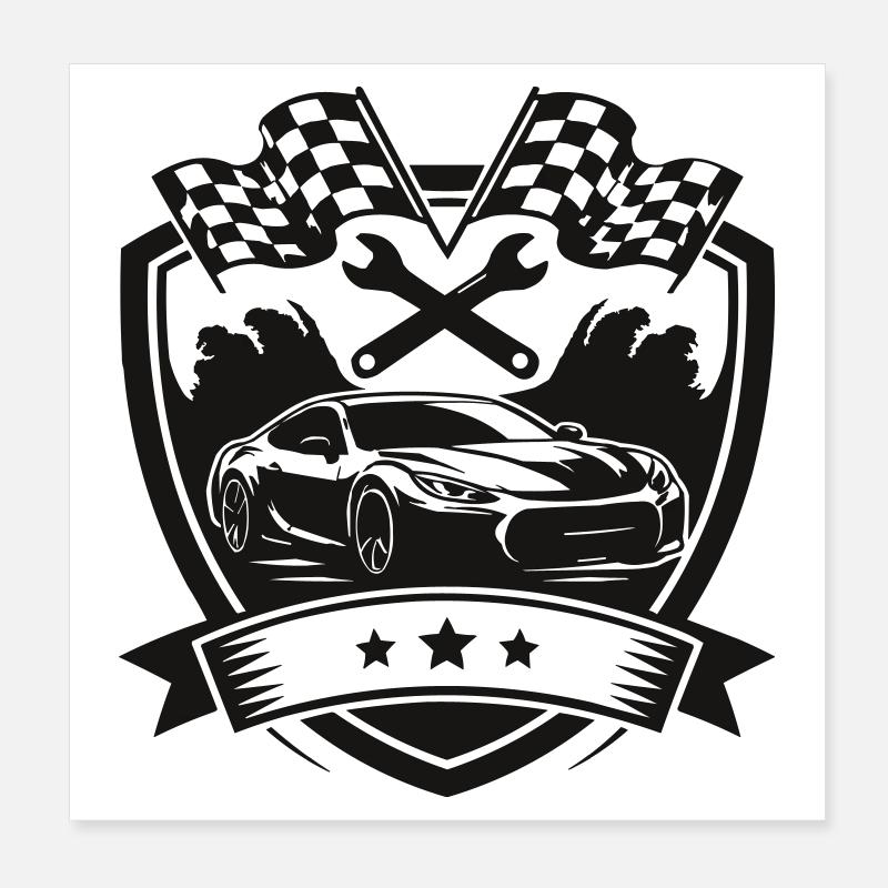 Car Shield Logo Poster 8" x 8" (20x20 cm)