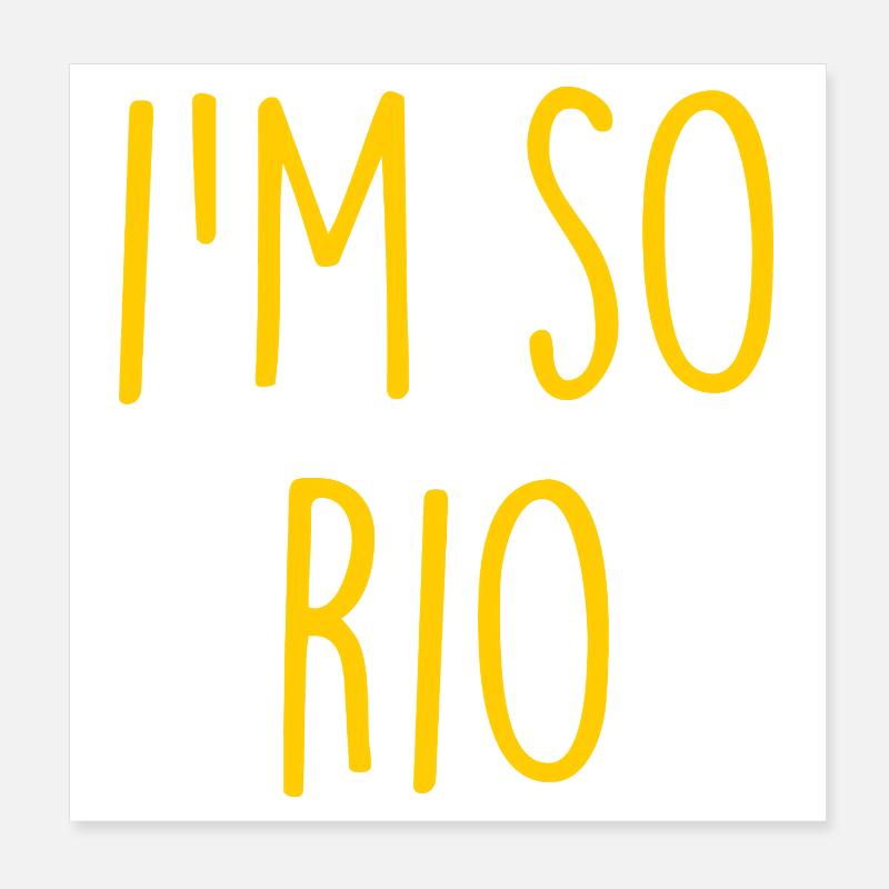 Rio de Janeiro, Brésil Poster 20 x 20 cm