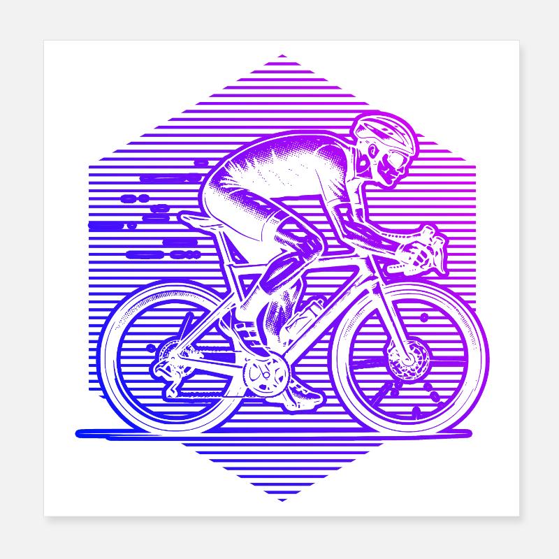 Œuvres modernes de vélo de route Poster 20 x 20 cm