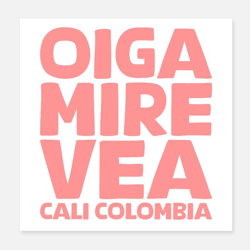 Oiga, Mire, Vea en rose Poster 20 x 20 cm