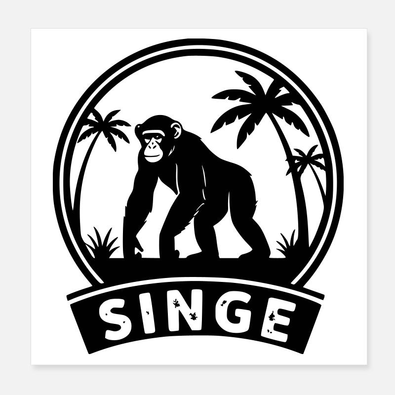 singe Poster 20 x 20 cm
