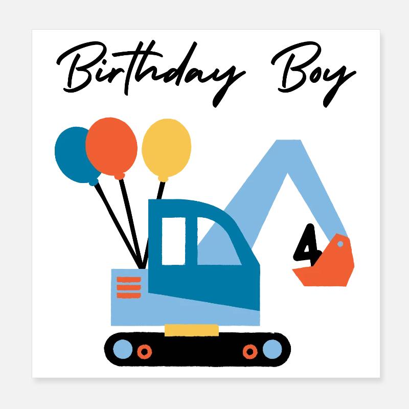 Light excavator Poster 8" x 8" (20x20 cm)
