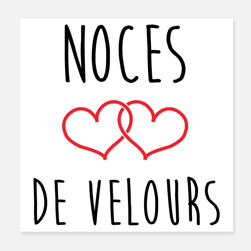 noces de velours 29 ans de mariage Poster 20 x 20 cm