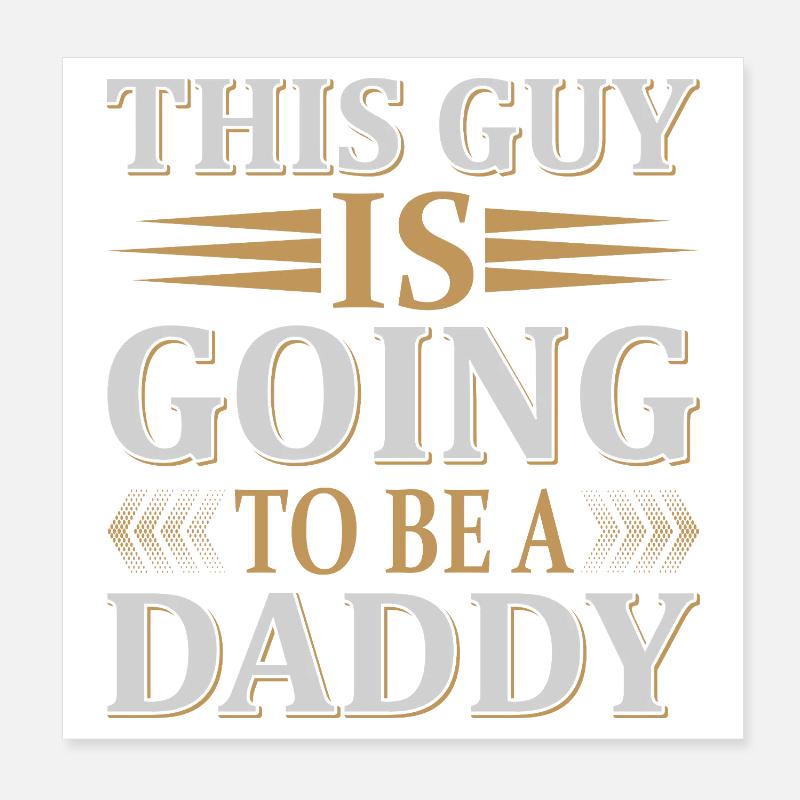 Annuncio del futuro papà Poster 20x20 cm