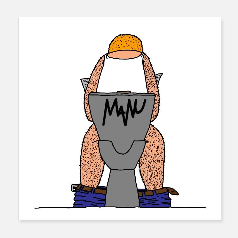 Charakteristische WC Poster 20x20 cm