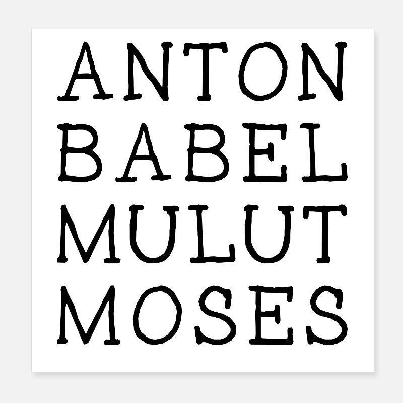 ANTON BABEL MULUT MOSES - Spell Poster 8" x 8" (20x20 cm)