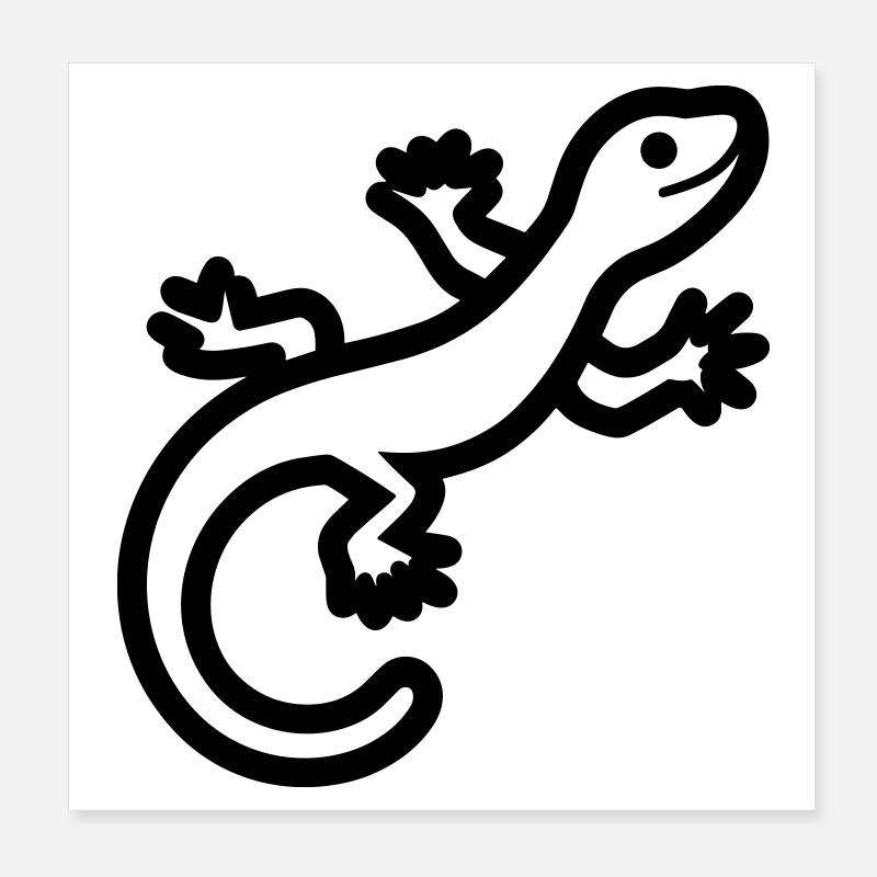 lézard Poster 20 x 20 cm