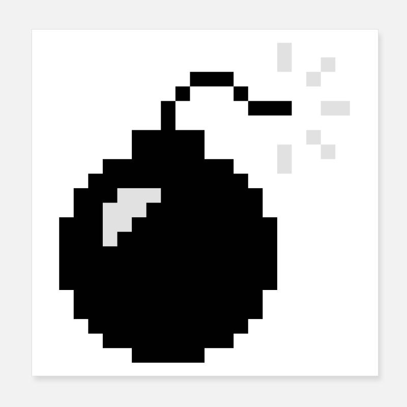 Pixel Bombe Poster 20x20 cm