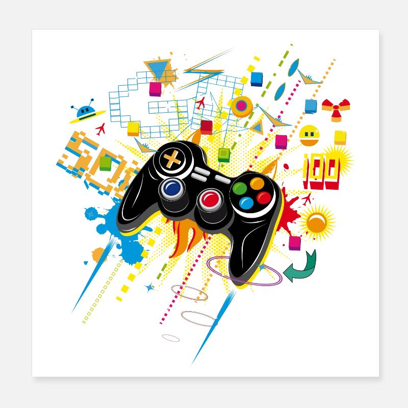 Gamepad Video Games Poster 20 x 20 cm