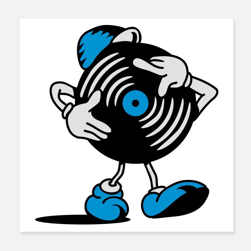 DISQUE VINYLE Poster 20 x 20 cm