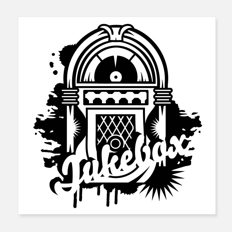 A jukebox graffiti Poster 8" x 8" (20x20 cm)