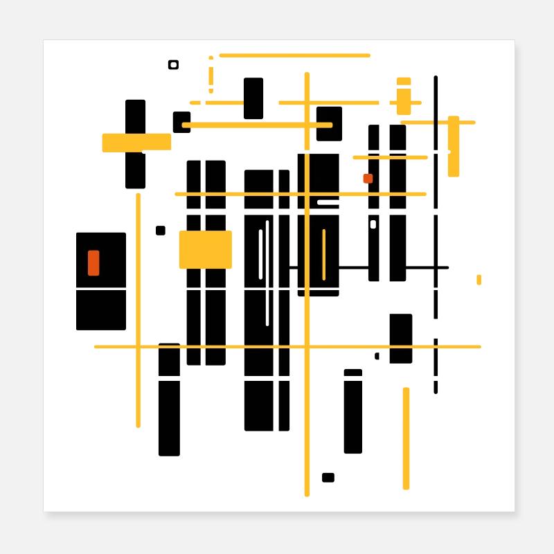Architecture minimal landscape Poster 8" x 8" (20x20 cm)