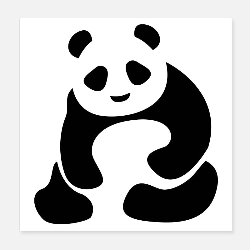 Panda Ours Panda Bébé Poster 20 x 20 cm