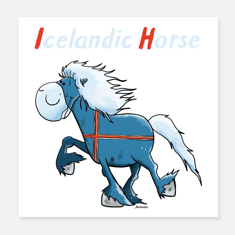 Isländer on Tour Poster 20x20 cm