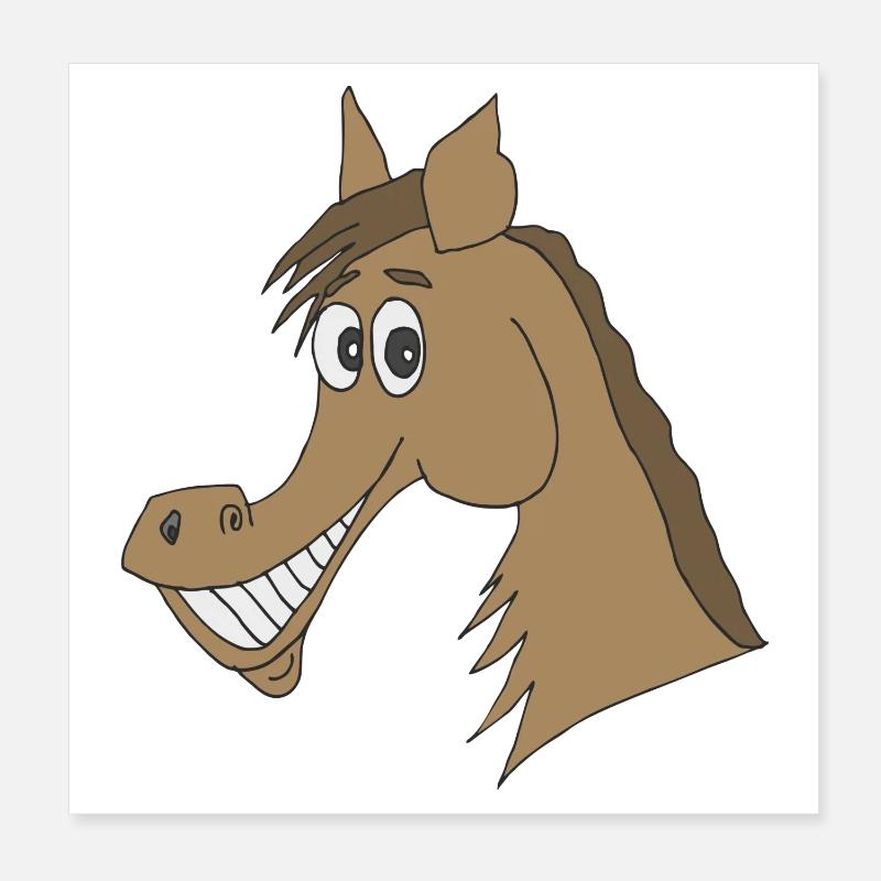 pferdekopf Poster 20x20 cm