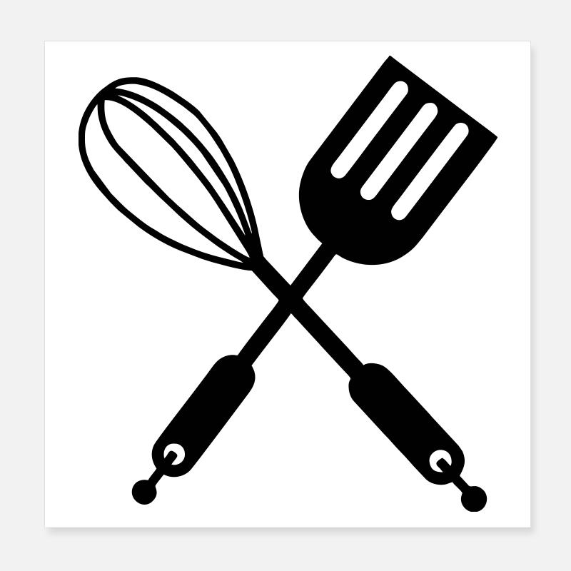 Kitchen utensils Poster 8" x 8" (20x20 cm)