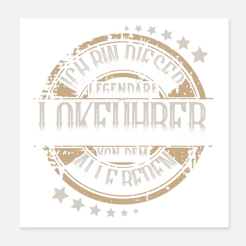 Lokführer Poster 20x20 cm