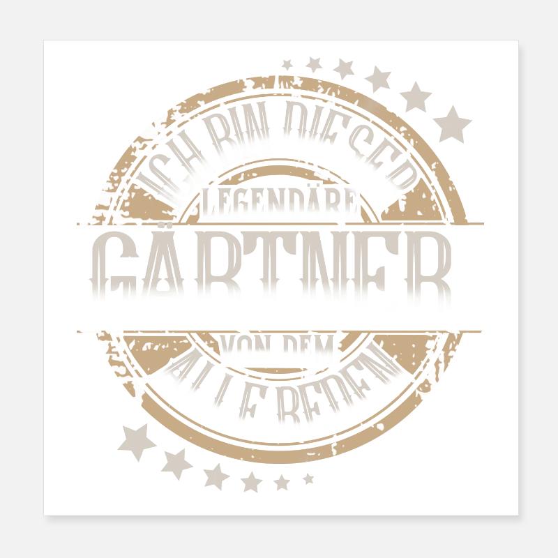 Gärtner Poster 20x20 cm