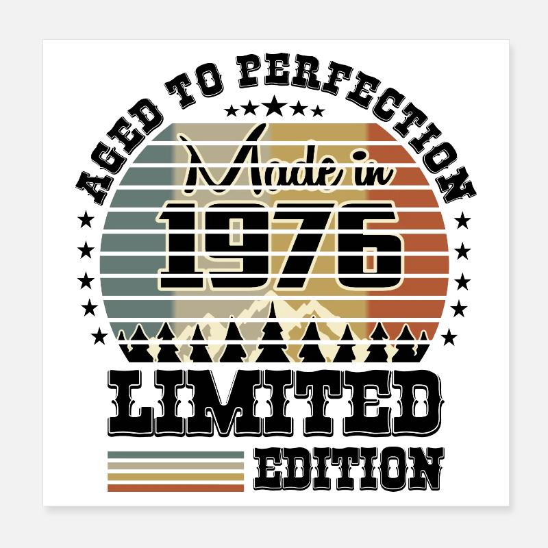 Édition limitée 1976 Poster 20 x 20 cm