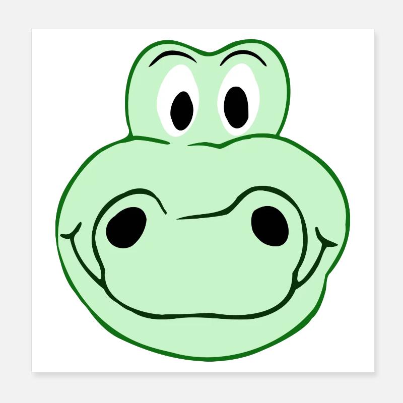 Funny crocodile - Creative illustration Poster 8" x 8" (20x20 cm)