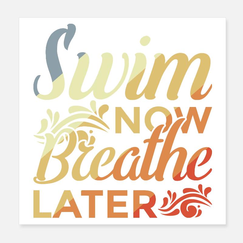Swimmers Motivation Poster 8" x 8" (20x20 cm)