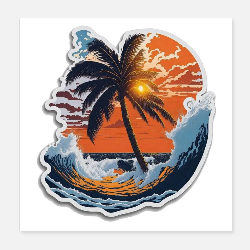 Sunset Poster 8" x 8" (20x20 cm)