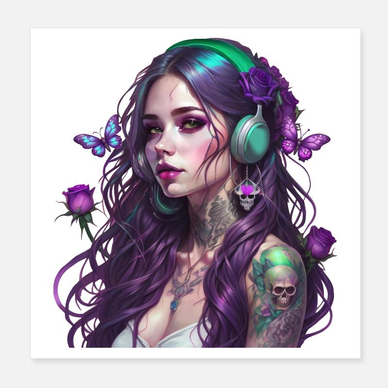 Die Fee des Waldes Poster 20x20 cm