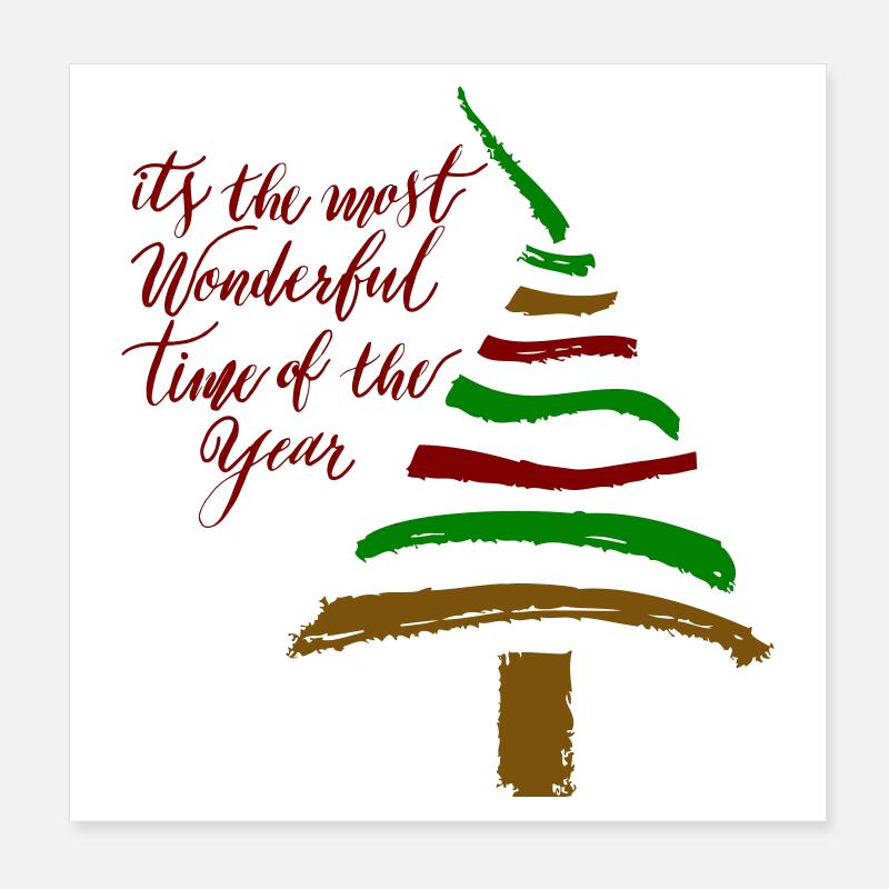 Weihnachtsbaum  Poster 20x20 cm