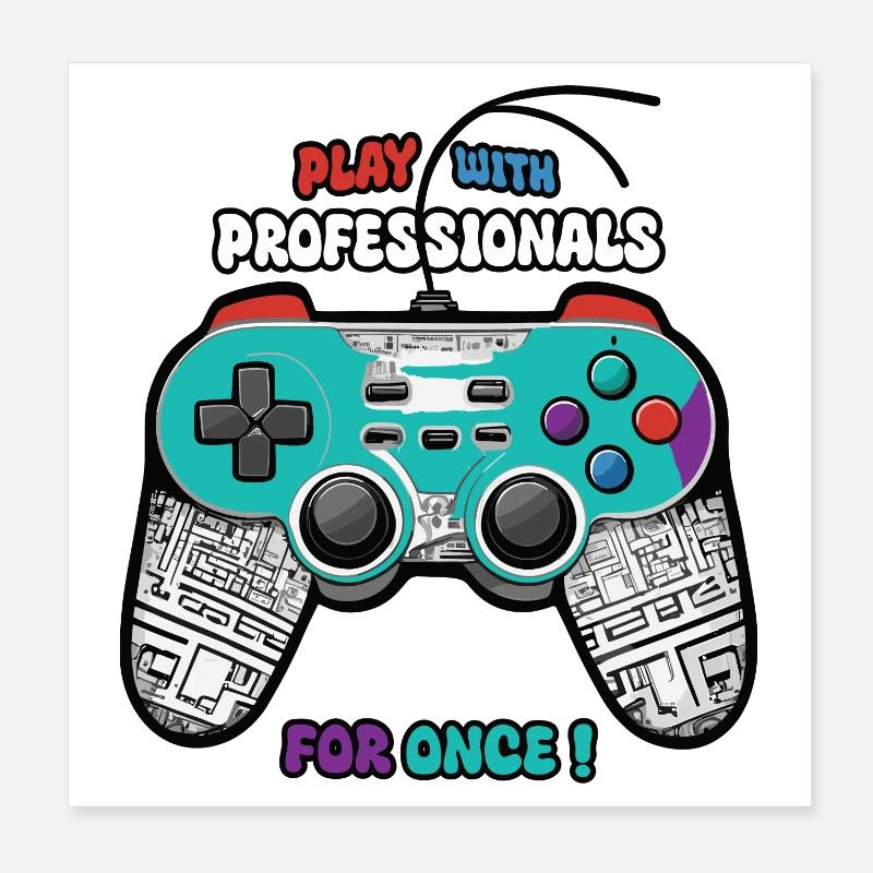 Pourquoi ne jouez-vous pas avec les pros ? Poster 20 x 20 cm