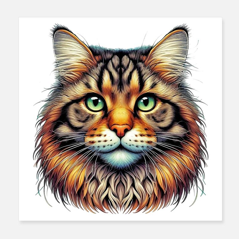 Chat Poster 20 x 20 cm