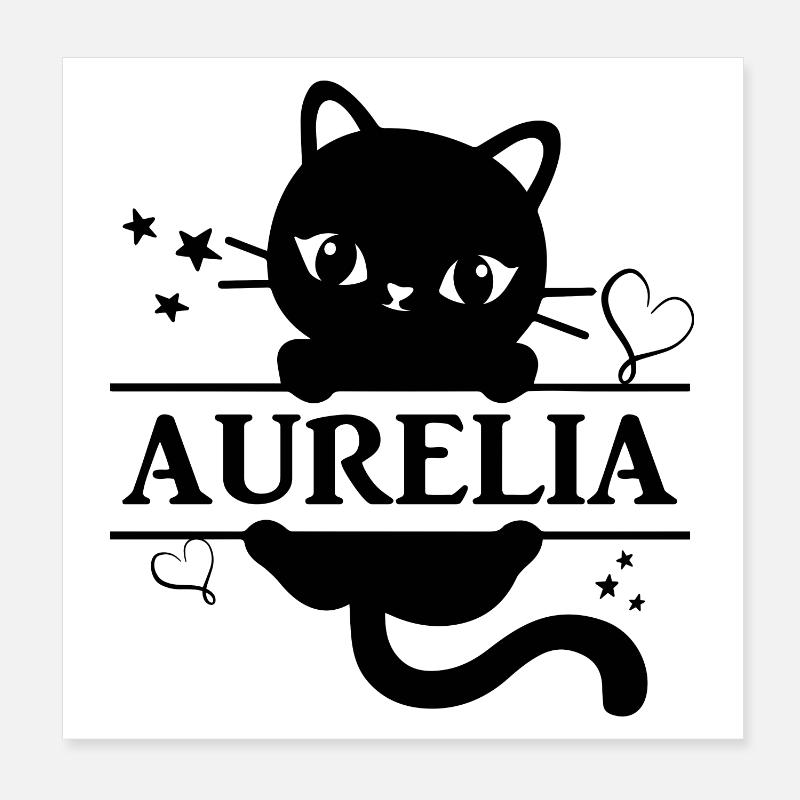 Idée cadeau t-shirt chat Aurelia Poster 20 x 20 cm