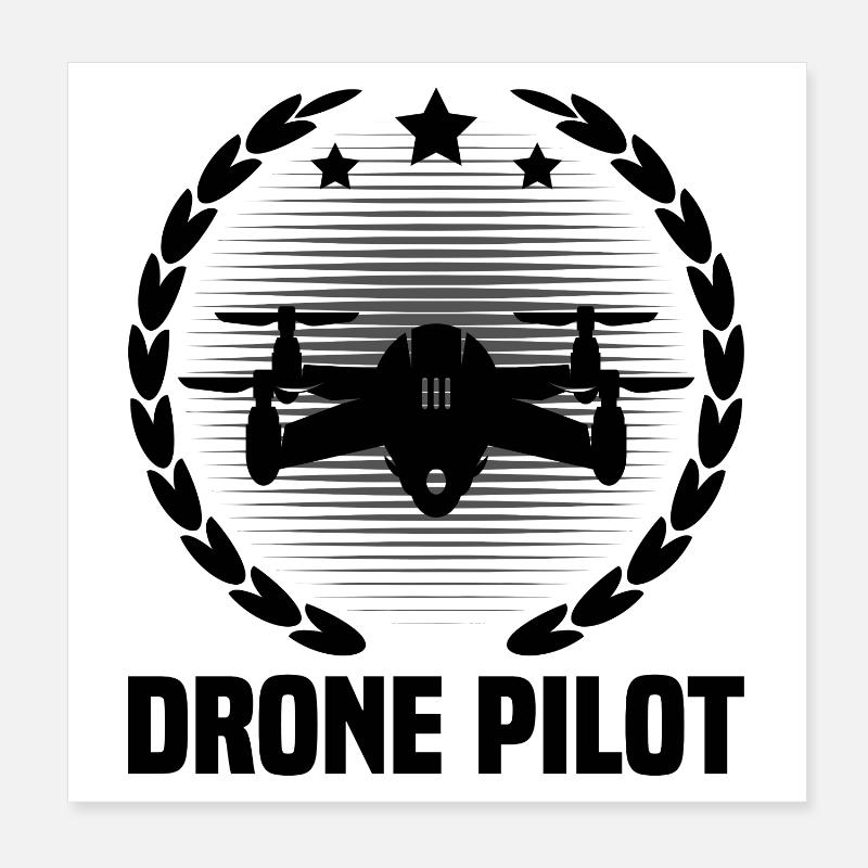 Drone Pilot Poster 8" x 8" (20x20 cm)