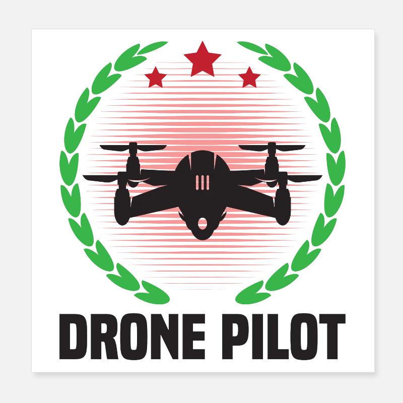 Drone Pilot Poster 8" x 8" (20x20 cm)