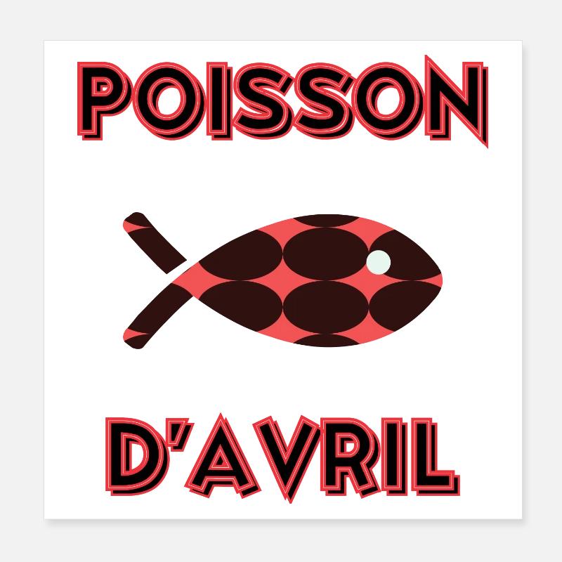 FISCH. APRILSCHERZ Poster 20x20 cm