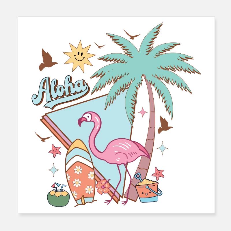 Aloha Été Poster 20 x 20 cm