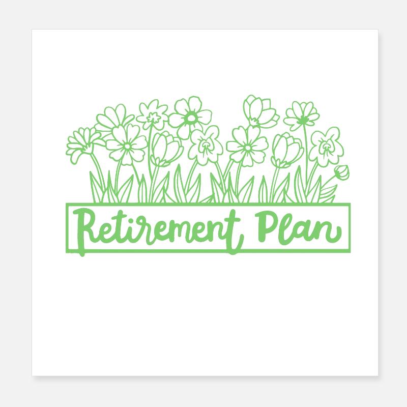 Gartenarbeit Gärtner Poster 20x20 cm