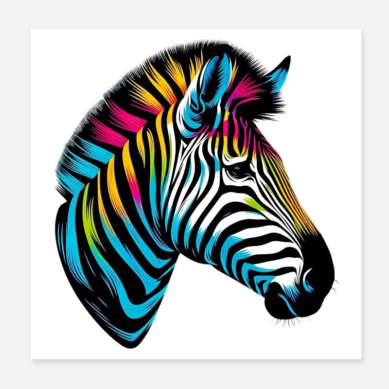 Zebra Poster 20x20 cm