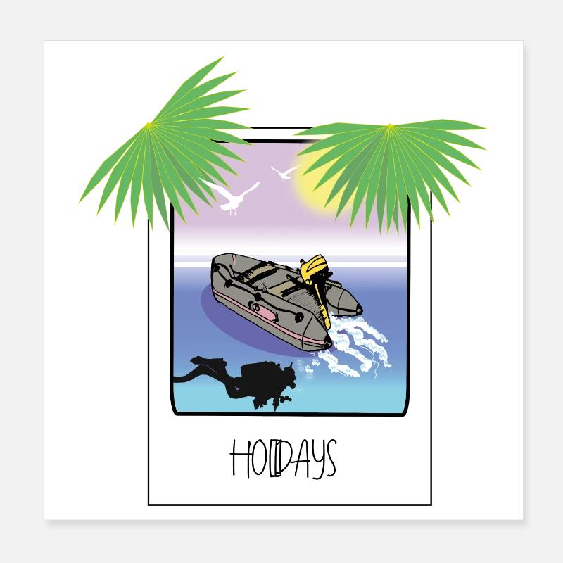 Schnappschuss Urlaub Poster 20x20 cm