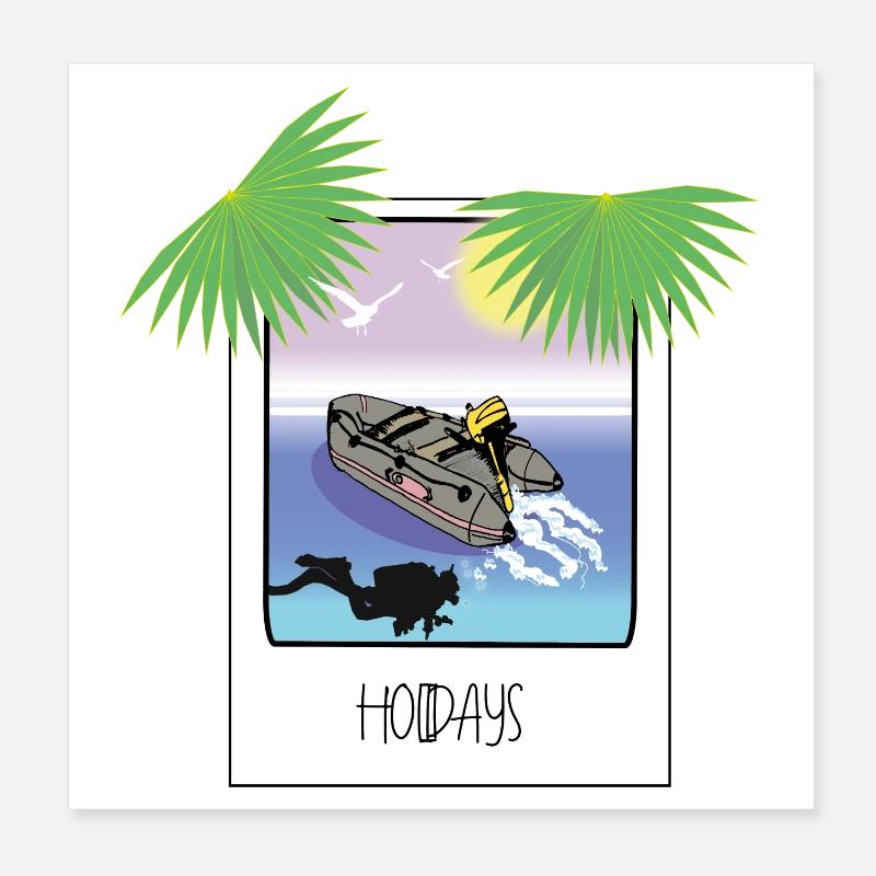 Snapshot Vacation Poster 8" x 8" (20x20 cm)