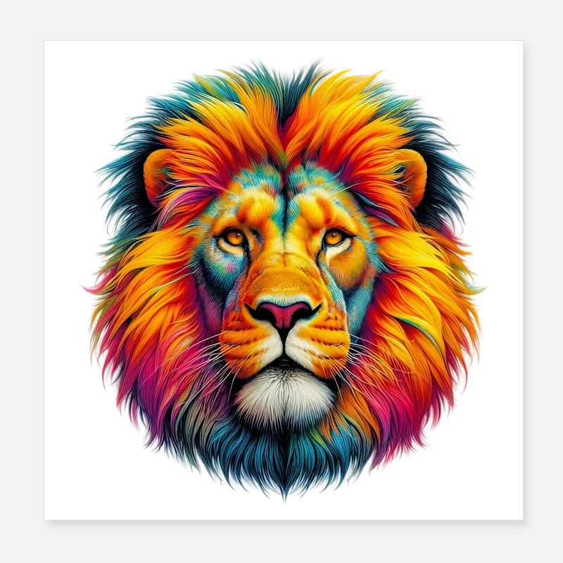 Löwe Poster 20x20 cm