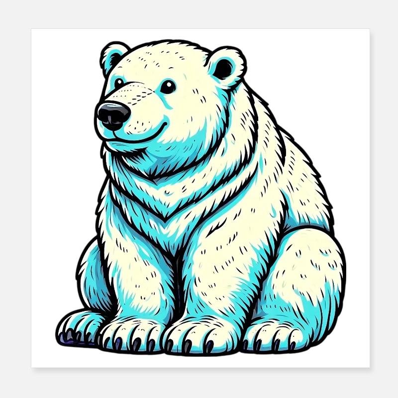 Eisbär Poster 20x20 cm