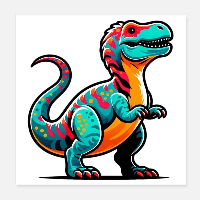 Dinosaurier Poster 20x20 cm