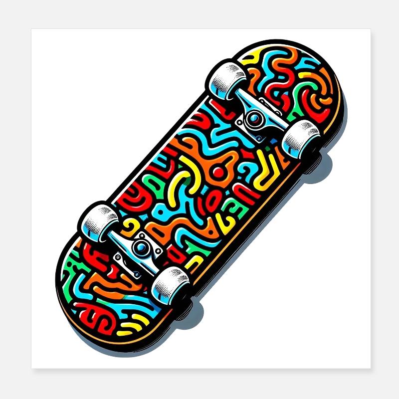 Skateboard Poster 20 x 20 cm