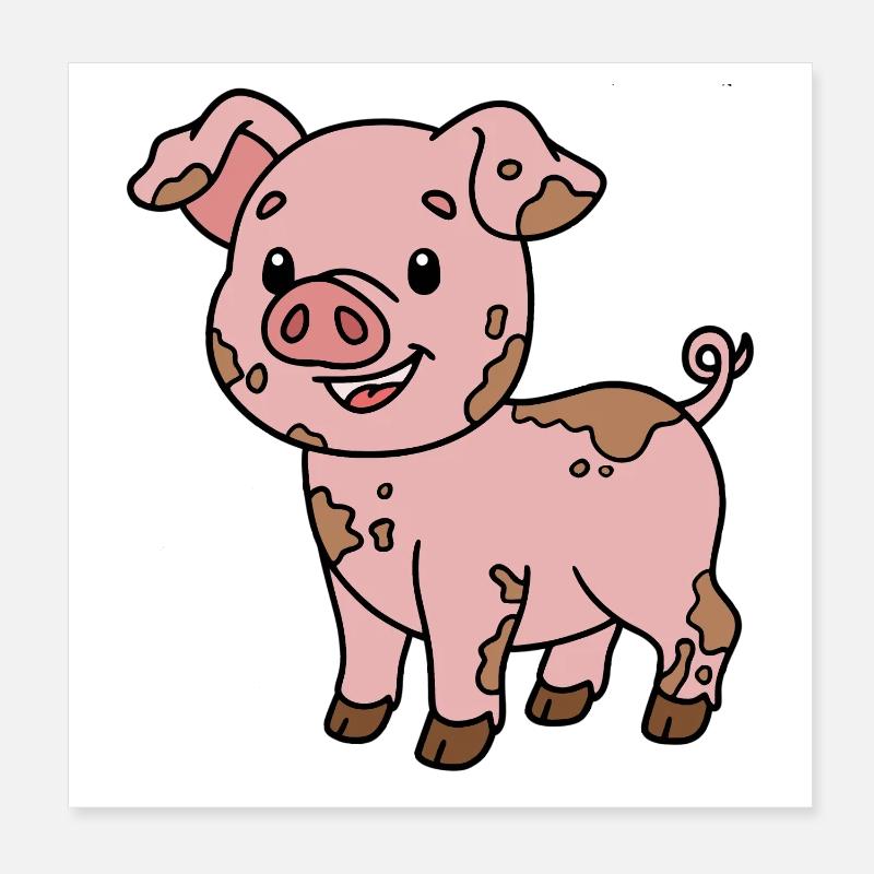 Cochon Poster 20 x 20 cm