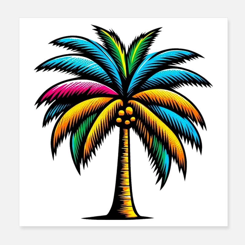 Palmier Poster 20 x 20 cm