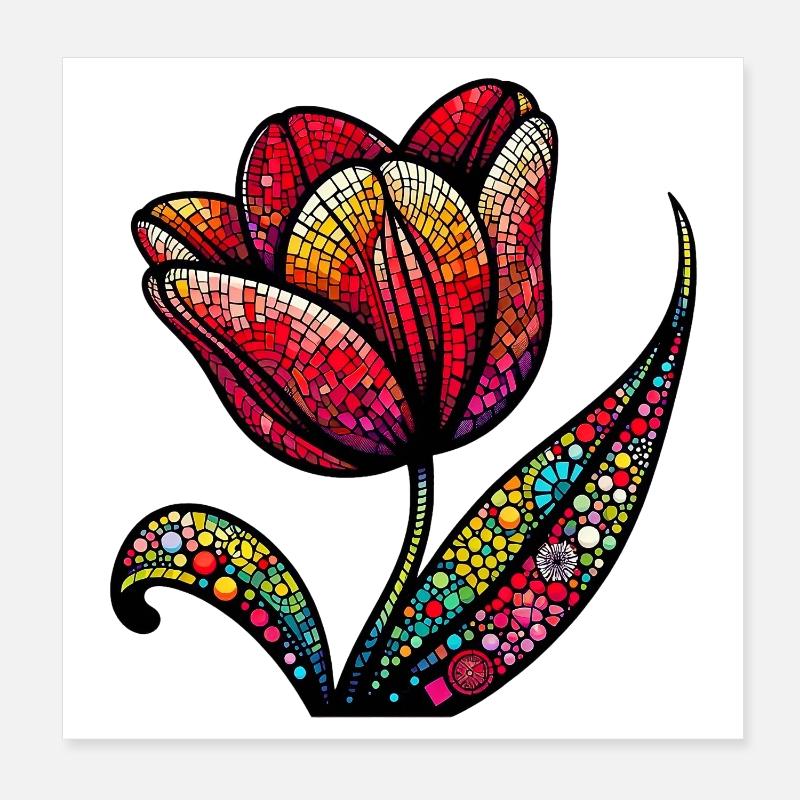 Tulipe Poster 20 x 20 cm