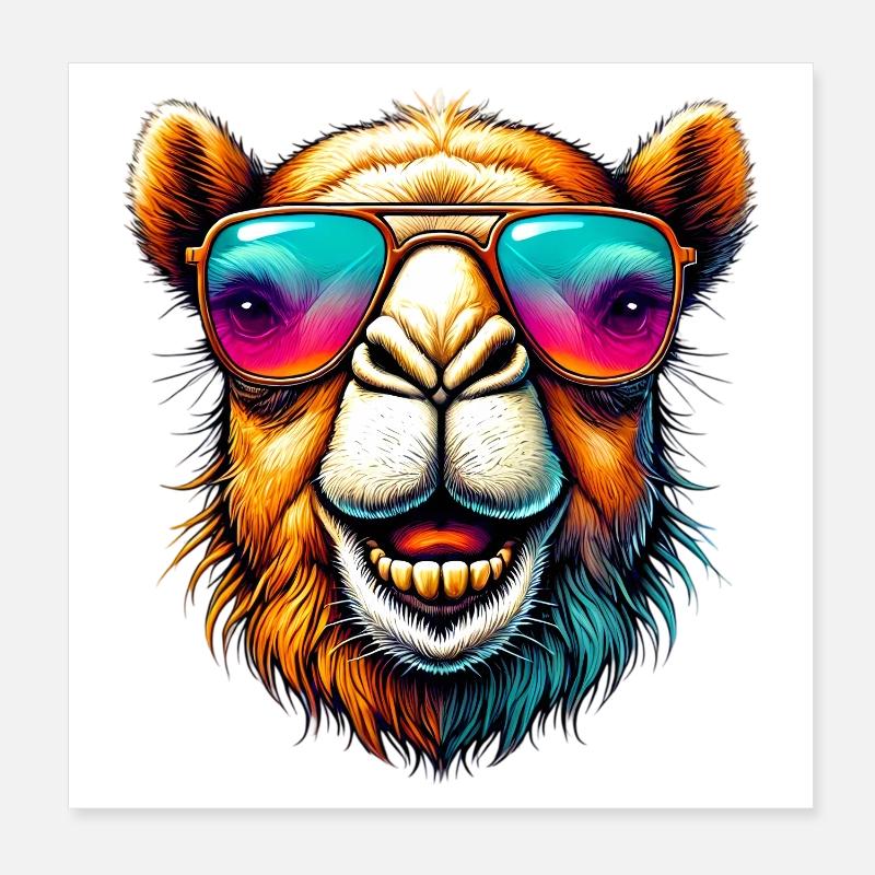 Kamel Poster 20x20 cm