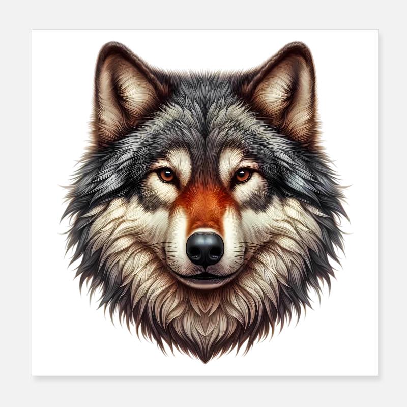 Loup Poster 20 x 20 cm